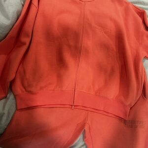Essentials Coral Zip Hoodie and Sweatpants Set
